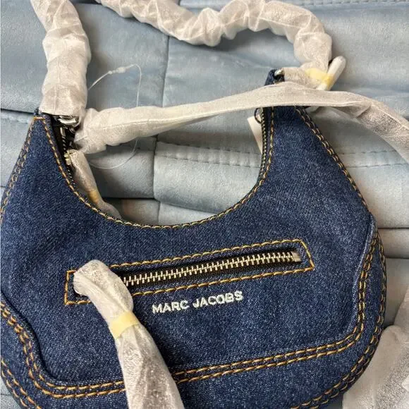 Marc Jacobs Mini Crescent Crinkle Leather Crossbody Bag NWT